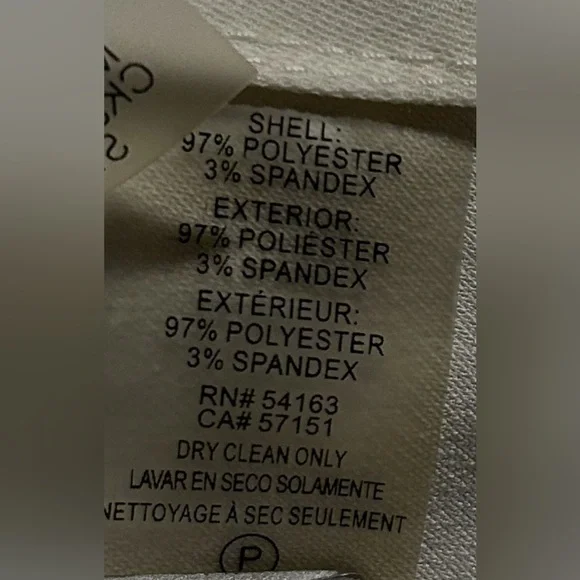 Calvin Klein Tunic Blouse Vintage Y2K Cream & Black Long Sleeve Women's Size SP - Picture 12 of 12